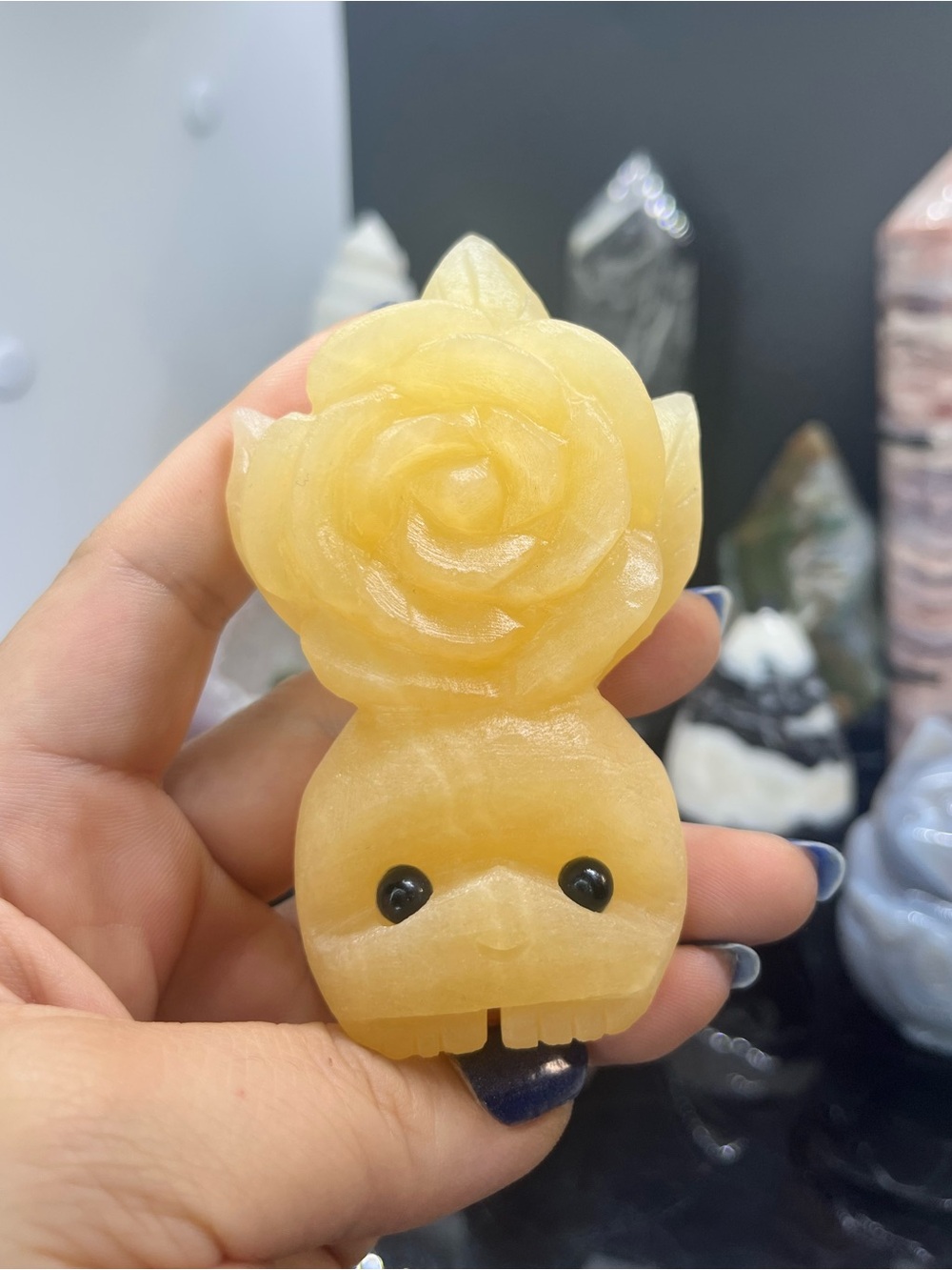 Yellow calcite Crystal Buddy